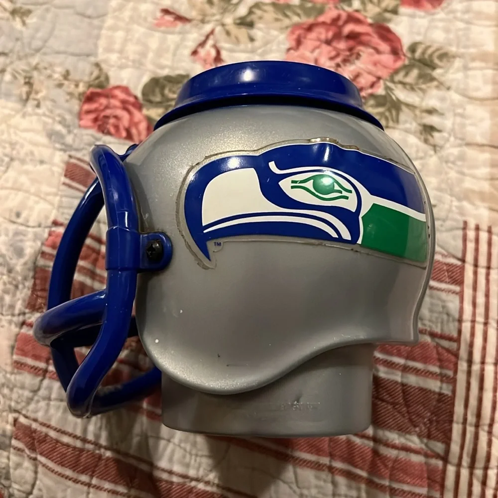 Vintage Seattle Seahawks helmet can insulator or mug